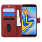 Microsonic Samsung Galaxy J6 Plus Kılıf Fabric Book Wallet Kırmızı