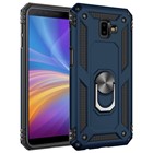 Microsonic Samsung Galaxy J6 Plus Kılıf Military Ring Holder Lacivert