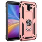 Microsonic Samsung Galaxy J6 Plus Kılıf Military Ring Holder Rose Gold