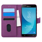 Microsonic Samsung Galaxy J7 Core Kılıf Fabric Book Wallet Mor