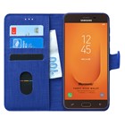 Microsonic Samsung Galaxy J7 Prime Kılıf Fabric Book Wallet Lacivert