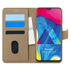 Microsonic Samsung Galaxy M10 Kılıf Fabric Book Wallet Gold