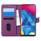 Microsonic Samsung Galaxy M10 Kılıf Fabric Book Wallet Mor