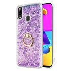 Microsonic Samsung Galaxy M10s Kılıf Glitter Liquid Holder Mor