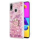 Microsonic Samsung Galaxy M10s Kılıf Glitter Liquid Holder Pembe