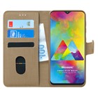 Microsonic Samsung Galaxy M20 Kılıf Fabric Book Wallet Gold