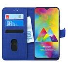 Microsonic Samsung Galaxy M20 Kılıf Fabric Book Wallet Lacivert