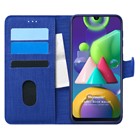 Microsonic Samsung Galaxy M21 Kılıf Fabric Book Wallet Lacivert