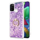 Microsonic Samsung Galaxy M30s Kılıf Glitter Liquid Holder Mor