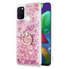 Microsonic Samsung Galaxy M21 Kılıf Glitter Liquid Holder Pembe