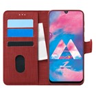 Microsonic Samsung Galaxy M30 Kılıf Fabric Book Wallet Kırmızı