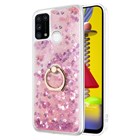 Microsonic Samsung Galaxy M31 Kılıf Glitter Liquid Holder Pembe