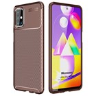 Microsonic Samsung Galaxy M31s Kılıf Legion Series Kahverengi