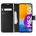 Microsonic Samsung Galaxy M52 Kılıf Delux Leather Wallet Siyah