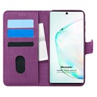 Microsonic Samsung Galaxy Note 10 Kılıf Fabric Book Wallet Mor