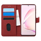 Microsonic Samsung Galaxy Note 10 Lite Kılıf Fabric Book Wallet Kırmızı