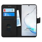 Microsonic Samsung Galaxy Note 10 Plus Kılıf Fabric Book Wallet Siyah