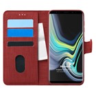 Microsonic Samsung Galaxy Note 9 Kılıf Fabric Book Wallet Kırmızı