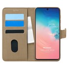 Microsonic Samsung Galaxy S10 Lite Kılıf Fabric Book Wallet Gold