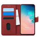 Microsonic Samsung Galaxy S10E Kılıf Fabric Book Wallet Kırmızı