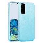 Microsonic Samsung Galaxy S20 Kılıf Sparkle Shiny Mavi