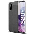Microsonic Samsung Galaxy S20 Plus Kılıf Deri Dokulu Silikon Siyah