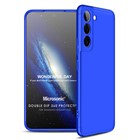 Microsonic Samsung Galaxy S22 Kılıf Double Dip 360 Protective Mavi