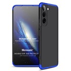 Microsonic Samsung Galaxy S22 Kılıf Double Dip 360 Protective Siyah Mavi