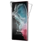 Microsonic Samsung Galaxy S22 Ultra Kılıf 6 Tarafı Tam Full Koruma 360 Clear Soft Şeffaf