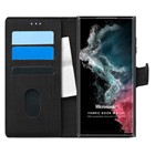 Microsonic Samsung Galaxy S22 Ultra Kılıf Fabric Book Wallet Siyah