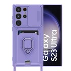 Microsonic Samsung Galaxy S23 Ultra Kılıf Multifunction Silicone Lila