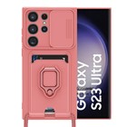 Microsonic Samsung Galaxy S23 Ultra Kılıf Multifunction Silicone Pembe