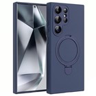 Microsonic Samsung Galaxy S24 Ultra Kılıf Aura Stant MagSafe Lacivert