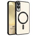 Microsonic Samsung Galaxy S25 Edge Kılıf MagSafe Luxury Electroplate Siyah