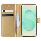 Microsonic Samsung Galaxy S25 Kılıf Delux Leather Wallet Gold