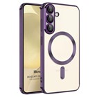 Microsonic Samsung Galaxy S25 Plus Kılıf MagSafe Luxury Electroplate Mor