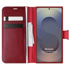 Microsonic Samsung Galaxy S25 Ultra Kılıf Delux Leather Wallet Kırmızı