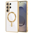 Microsonic Samsung Galaxy S26 Ultra Kılıf MagSafe Luxury Electroplate Gold