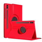 Microsonic Samsung Galaxy Tab S9 Plus X810 Kılıf 360 Rotating Stand Deri Kırmızı