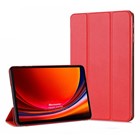 Microsonic Samsung Galaxy Tab S9 Plus X810 Kılıf Slim Translucent Back Smart Cover Kırmızı