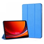 Microsonic Samsung Galaxy Tab S9 Plus X810 Kılıf Slim Translucent Back Smart Cover Mavi