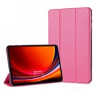 Microsonic Samsung Galaxy Tab S9 Plus X810 Kılıf Slim Translucent Back Smart Cover Pembe