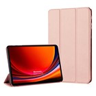 Microsonic Samsung Galaxy Tab S9 Plus X810 Kılıf Slim Translucent Back Smart Cover Rose Gold