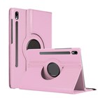 Microsonic Samsung Galaxy Tab S9 FE Kılıf 360 Rotating Stand Deri Açık Pembe