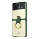 Microsonic Samsung Galaxy Z Flip 3 Kılıf Ring Loft Clear Koyu Yeşil