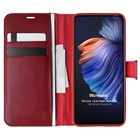 Microsonic TECNO Camon 18P Kılıf Delux Leather Wallet Kırmızı