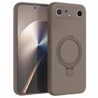 Microsonic TECNO Spark Slim 5G Kılıf Aura Stant MagSafe Kahverengi