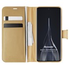 Microsonic TECNO Spark Slim 5G Kılıf Delux Leather Wallet Gold