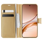 Microsonic Vivo V50 Lite 5G Kılıf Delux Leather Wallet Gold