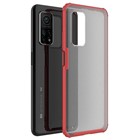 Microsonic Xiaomi Mi 10T Pro Kılıf Frosted Frame Kırmızı